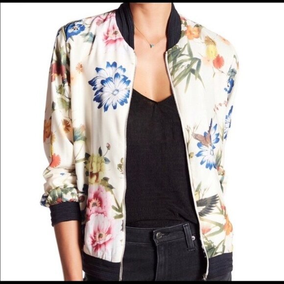 Bagatelle Collection‎ Floral Bomber Jacket Small - Picture 2 of 7